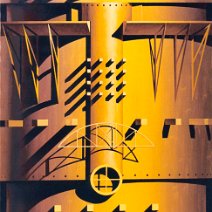 Cylinder Yellow 2 Oil on canvas / 140 x 68 cm / 1995